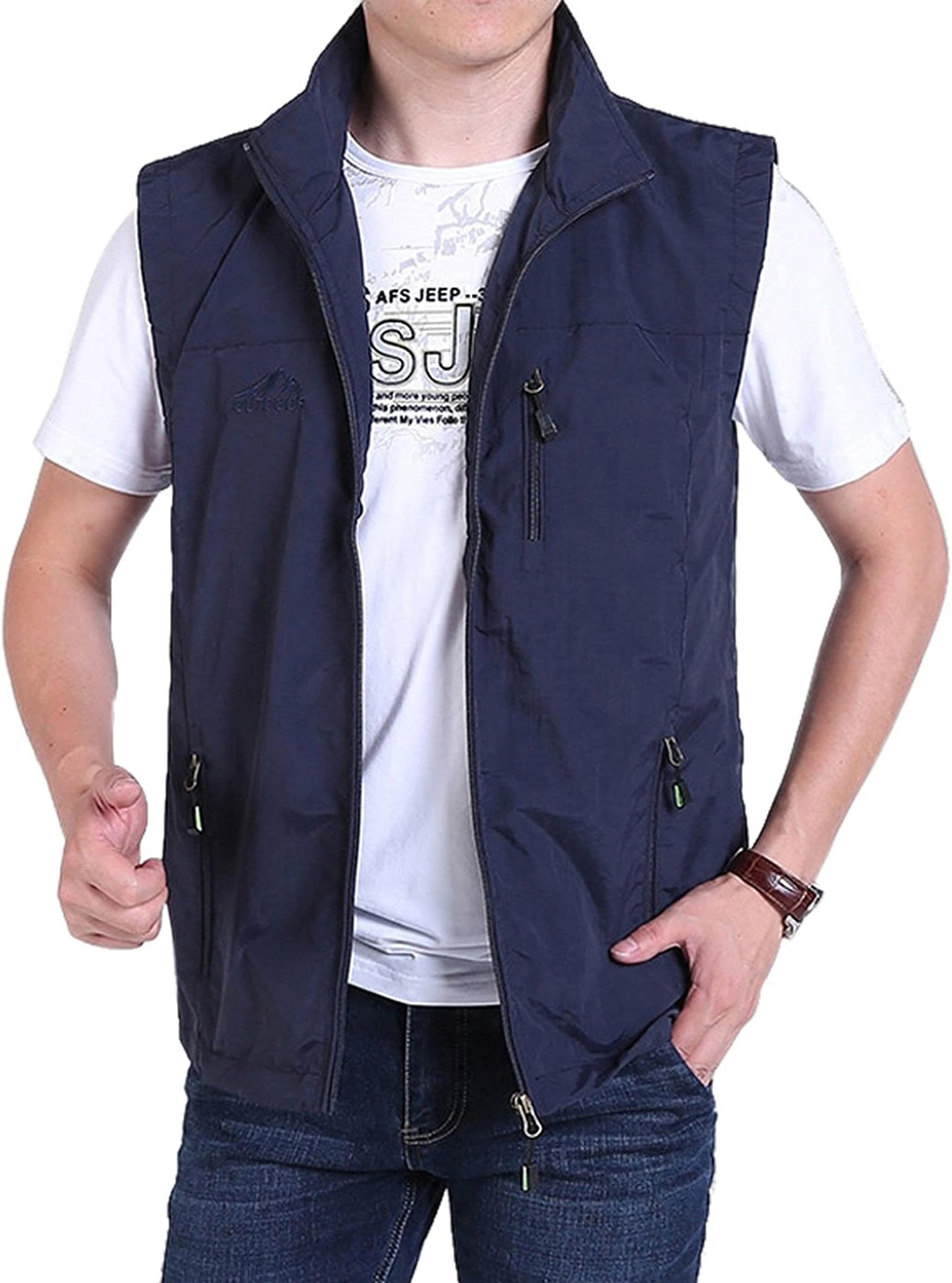 Yimoon Men's Utility Vest Fishing Safari Photo Vest with Pockets