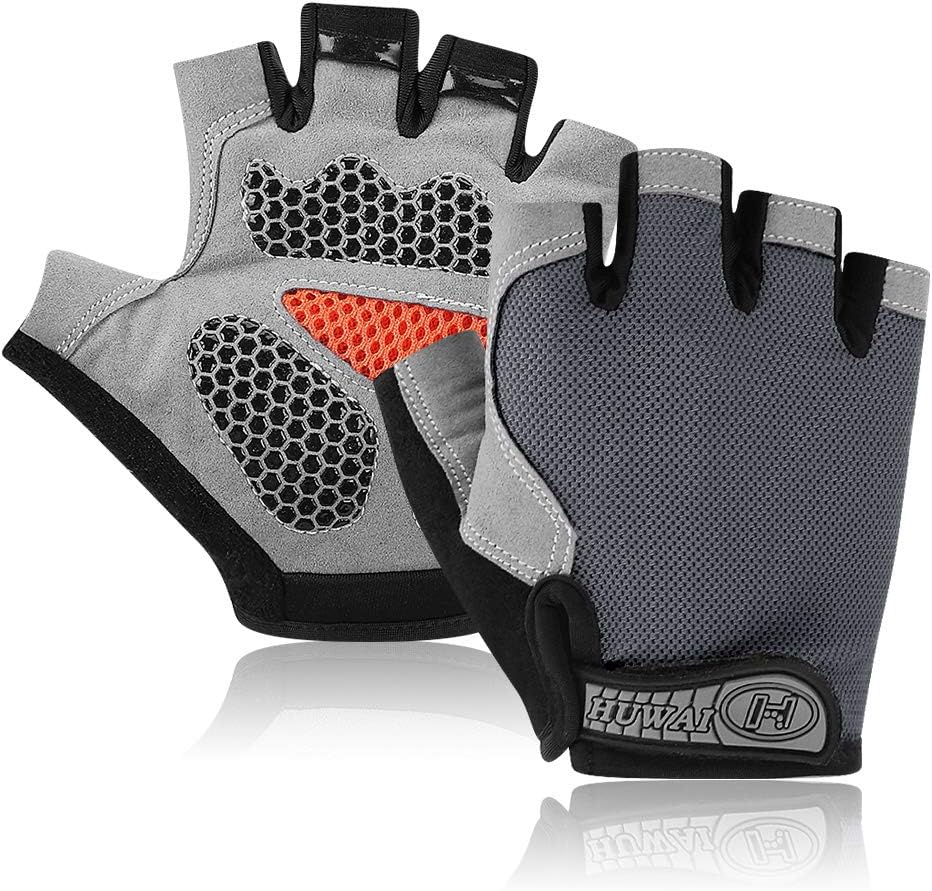 Cycling Gloves for Men Women, Bike Gloves Half Finger Road Bike MTB Gloves, Anti-Slip Shock-Absorbing Glove for Fitness Cycling Outdoor Sports