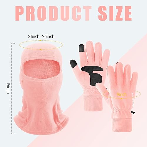 Miniatura 7 de Pasamontañas de esquí guantes de pantalla táctil de invierno para hombres y mujeres máscara de snowboard de forro polar para invierno