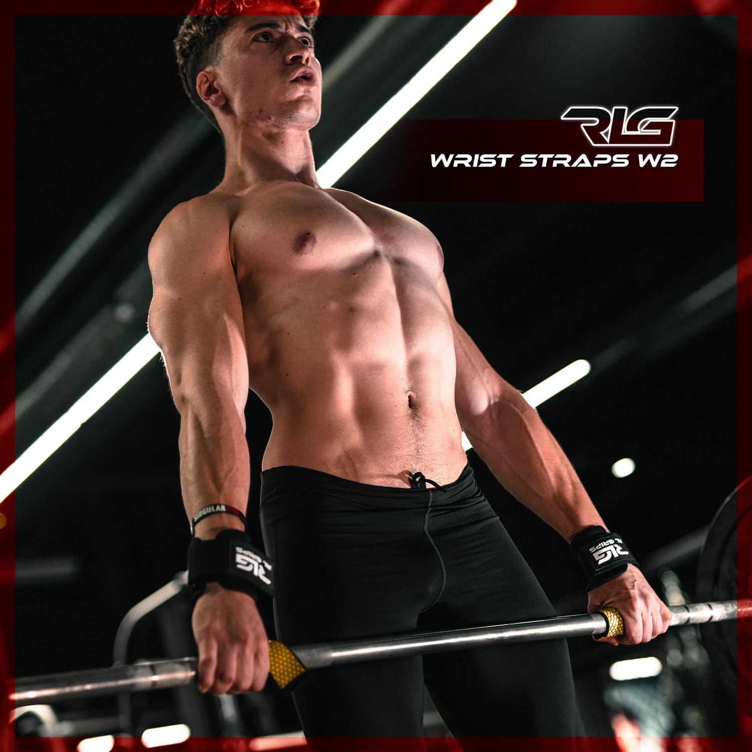 RL Grips® Straps Gym with Wrist Wraps for Weightlifting and Powerlifting, Grip Straps for Back with Wrist Protection - Image 3