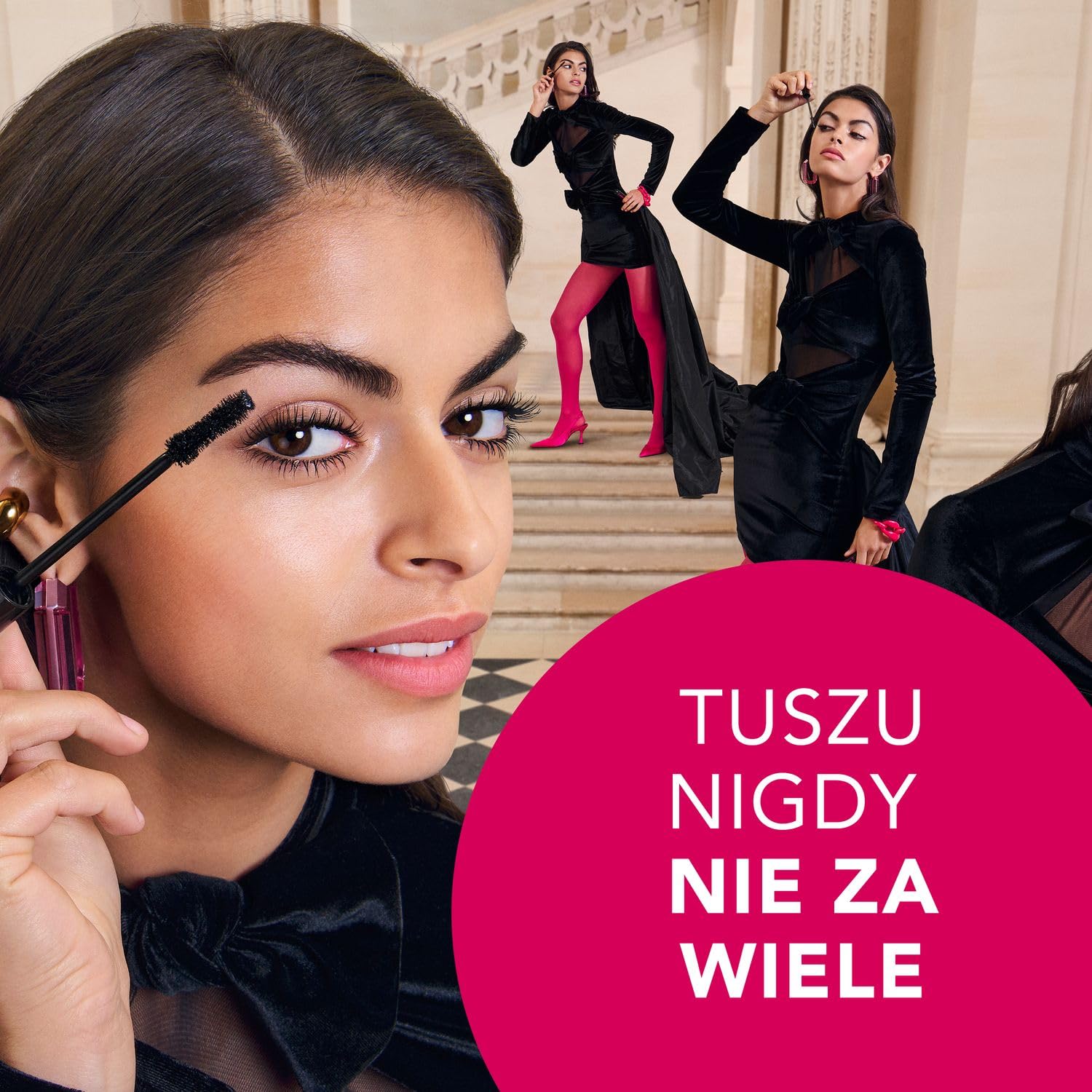 Bourjois Glamour Max Intensywność, 01 czarny, tusz do rzęs, nieograniczona objętość do budowania, maksymalna szczotka klepsydowa do budowy objętości, technologia zmywania plam, wolna od skoku, 12 ml