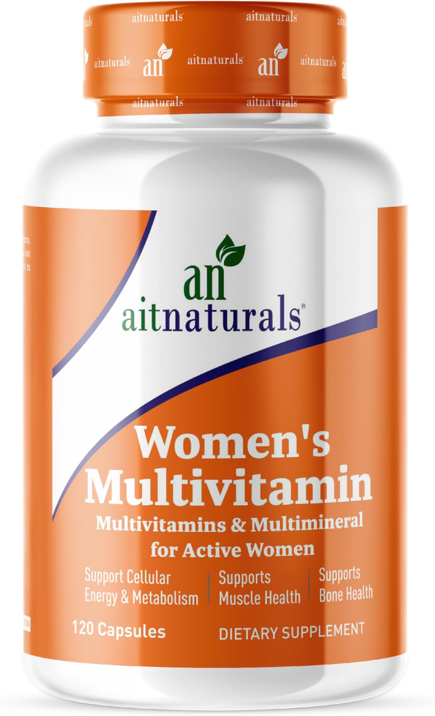 Aitnaturals Women's Multivitamin - 120 Capsules | Enriched with Vitamin A, C, D, E, K, B12, Folate, Iron, Calcium, Magnesium, Biotin, Zinc, & Iodine | Support Bone, Muscle Health, Energy & Metabolism