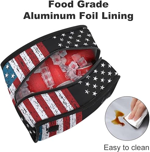 Miniatura 4 de Bolsa de almuerzo aislada, bolsa enfriadora reutilizable para hombres y mujeres, bolsa de picnic para preservación del calor, compatible con la