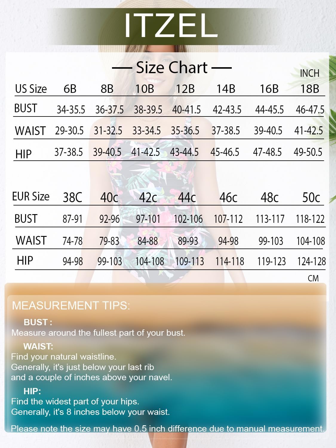 Itzel Women's Ruched Twist Front One Piece Swimsuit Tummy Control Push Up Vintage Retro Bathing Suits - Image 6