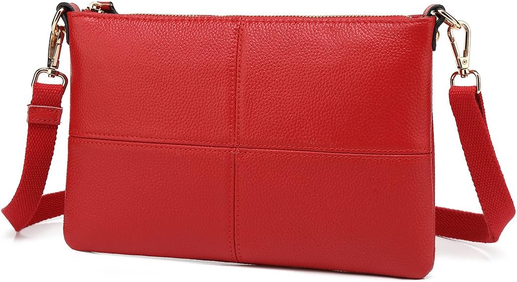 Women Leather Crossbody Bag,Clutch Purse Shoulder Bag for Travelling