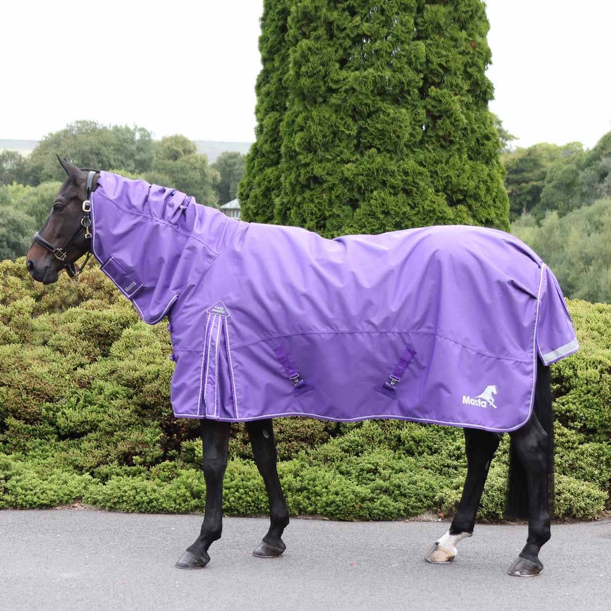 Fieldmasta 40g Lightweight Turnout Rug - 1200D Ripstop - Waterproof & Breathable - Adjustable Fit - Anti-Rub Lining - Tri-Vent Shoulder Gusset - Detachable Straps - Reflective Tail Flap