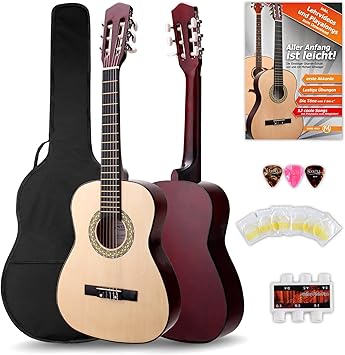 Classic Cantabile Acoustic Series AS-851-L Klassikgitarre 1/2 für Linkshänder Starter-SET