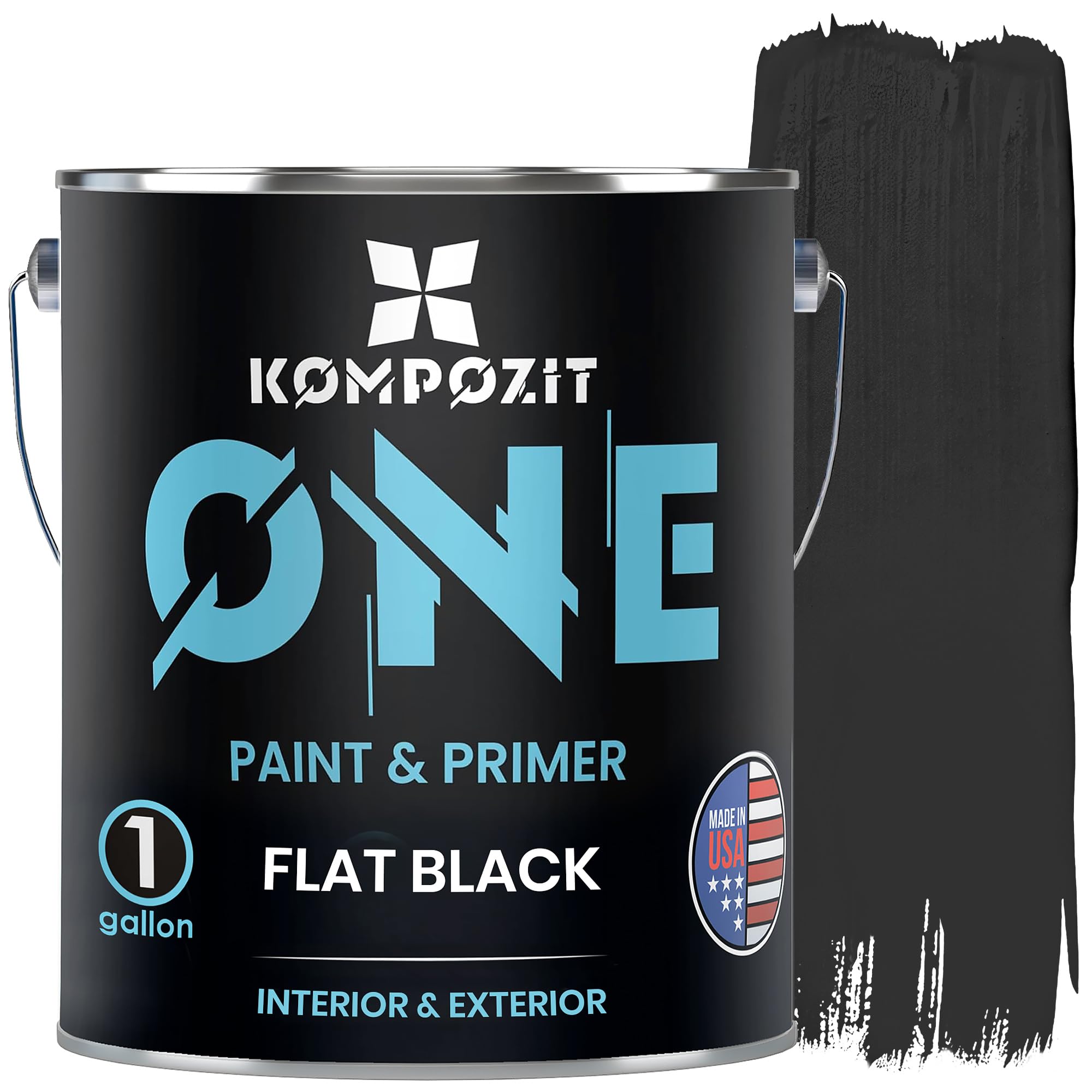 KOMPOZIT Acrylic Paint and Primer in Flat Black