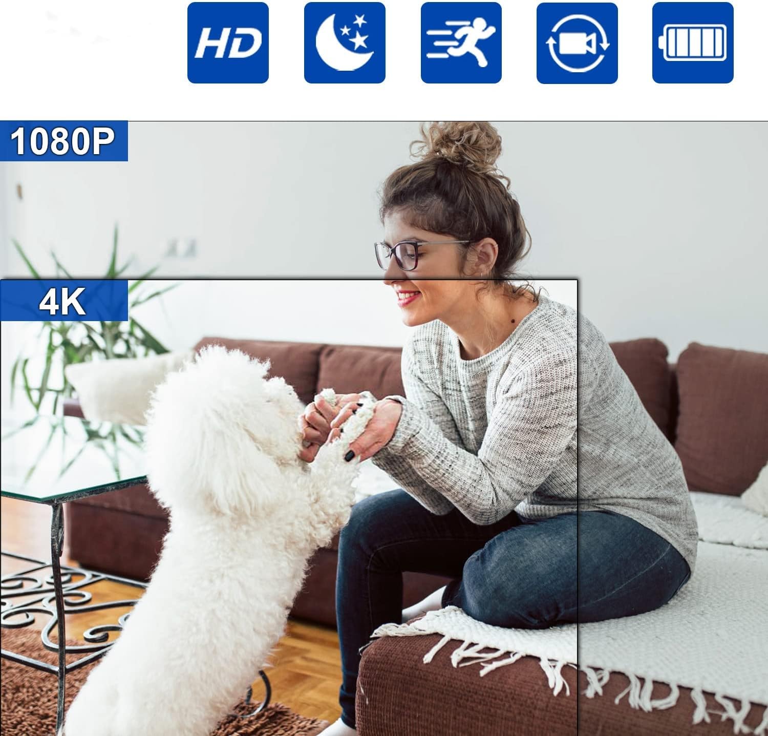 Mini cámara WiFi alerta conducción cámara portátil 1080P cámara de vigilancia espía cámara oculta visión nocturna sensor de visión móvil gravedad registro a largo plazo (sin tarjeta SD)
