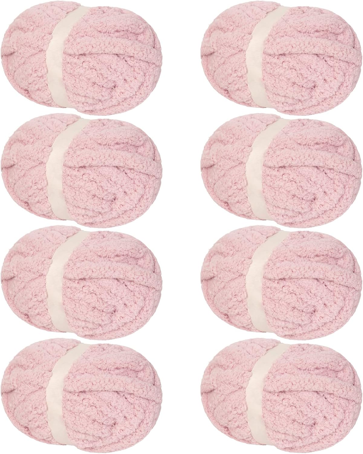 Franel Super Bulky Chunky Chenille Yarn - 8 Skeins of 226g Each - Fluffy Soft for Hand Knitting & Crochet - Ideal for Cozy Blankets & Fun Arm Knitting Projects (03)