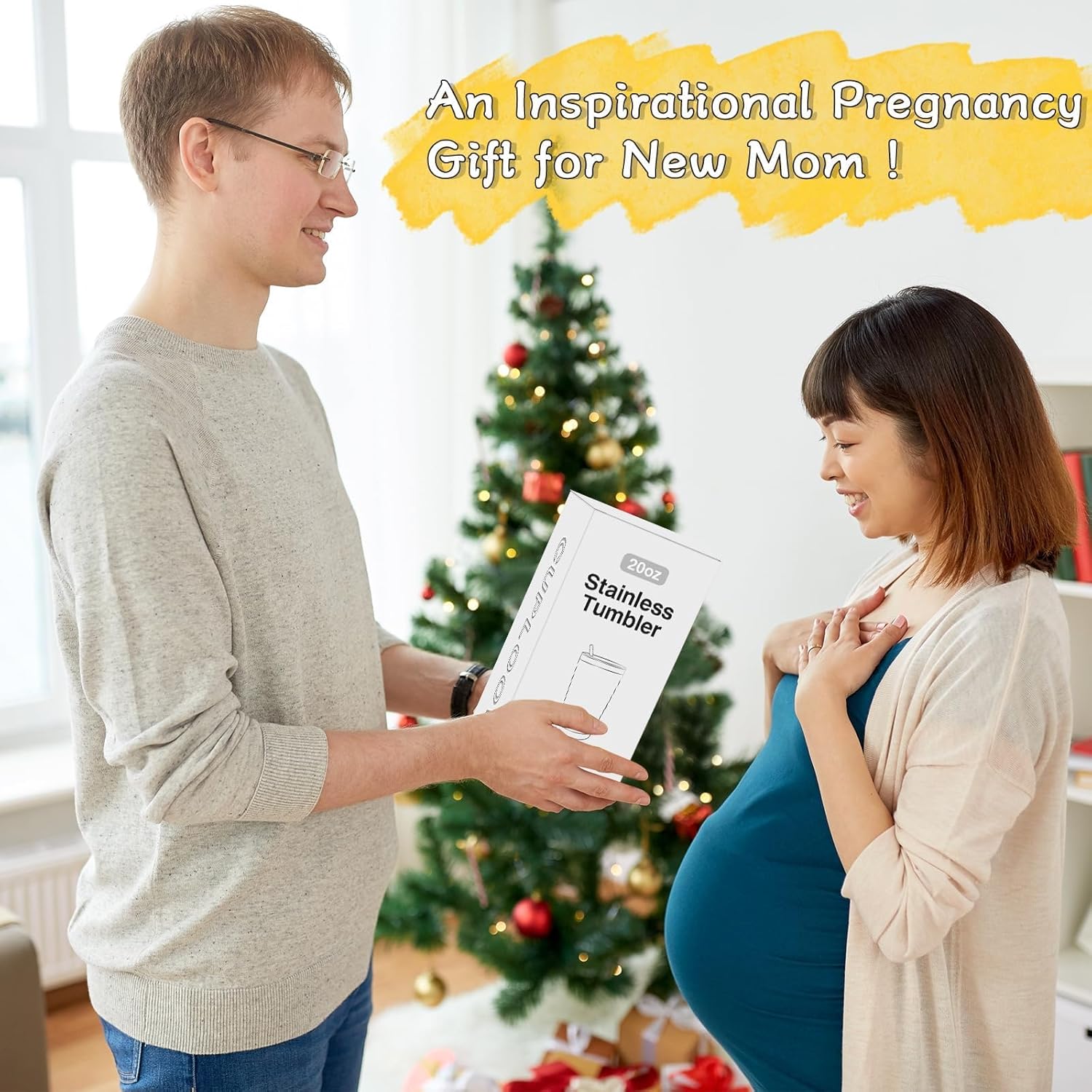 New Mom Gifts for Pregnant Women, 20 Oz Stainless Steel Tumbler Set Funny Dog Mom Pregnancy Gift for Expecting Mom, Mother to be Gift for First Time Moms Wife Friend Mother Day Xmas Presents - Image 5