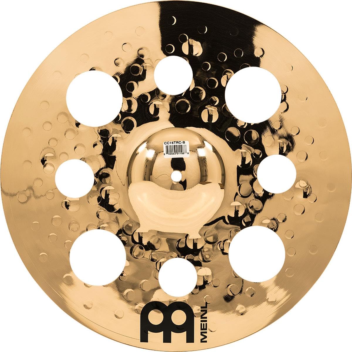 Meinl Cymbals Classics Custom Brilliant Plato Trash Crash de 16 pulgadas (40,64cm) Platillos de Batería - Bronce B12, Acabado Brillante (CC16TRC-B)