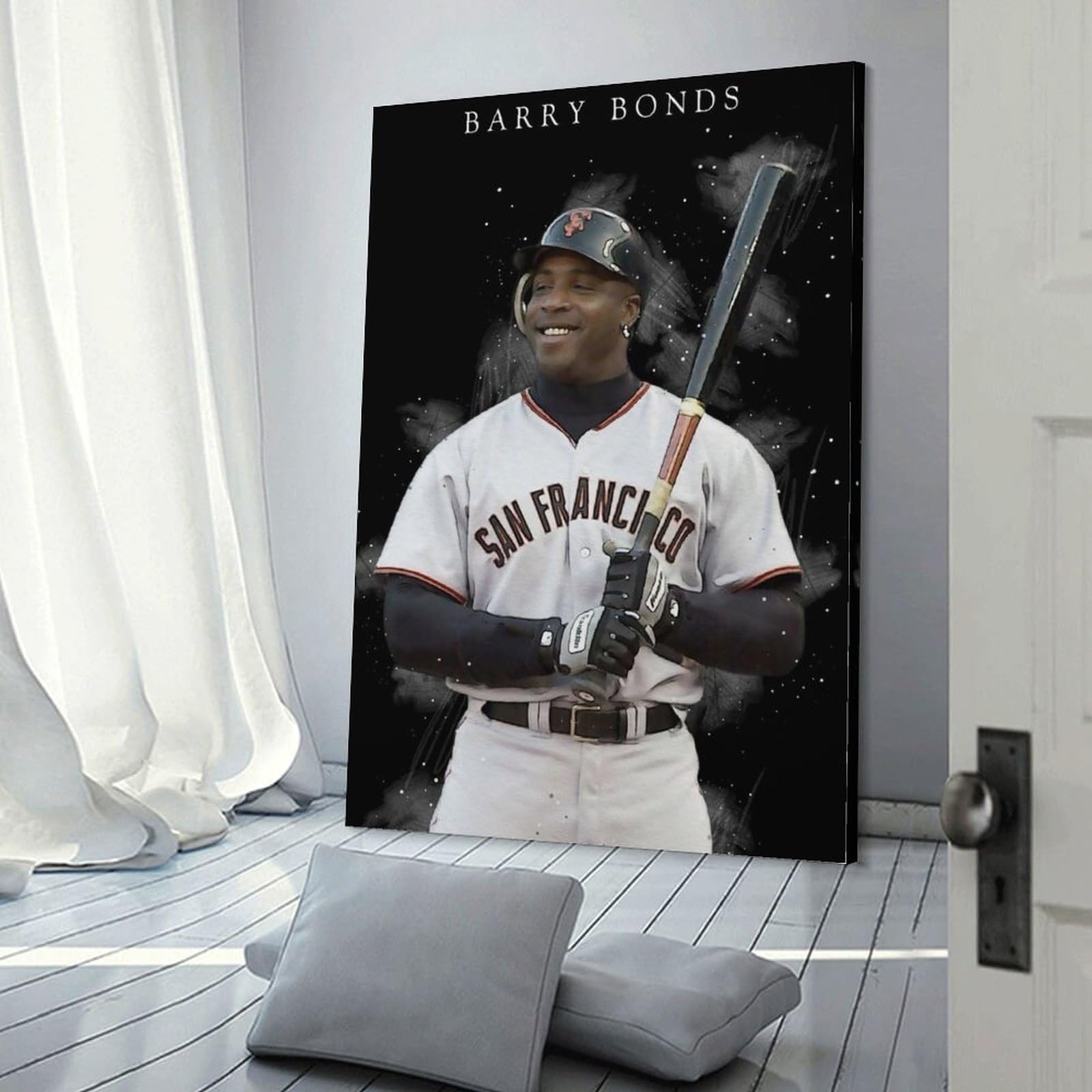 MLB Barry Bonds バリーボンズ アートフレーム #49/100 Amazon.co.jp: 野球選手バリー・ボンズ ホームデコレーション アート
