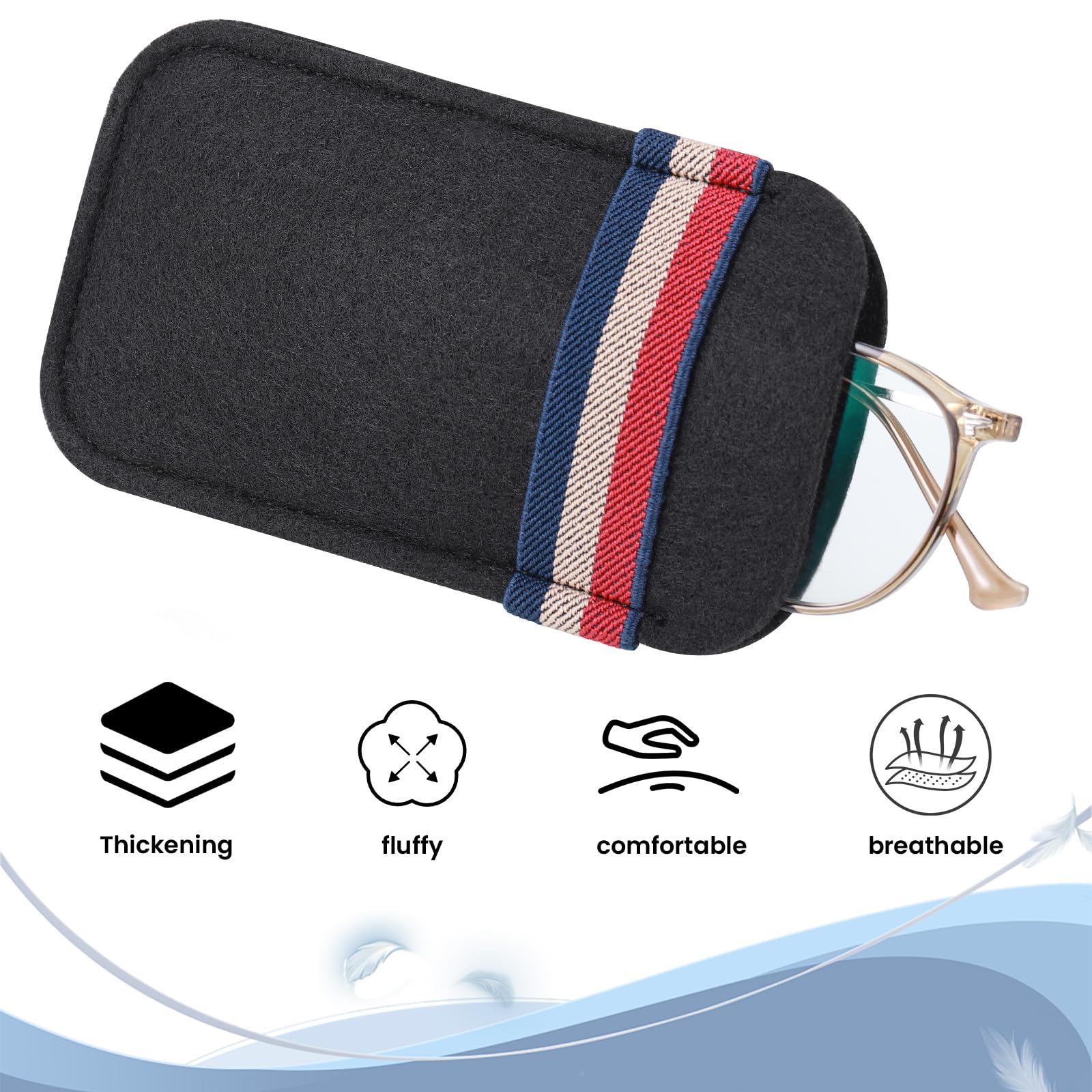 Brillenhalter Fürs Auto JIZZU Brillenhalter Für Auto – 2x Filz