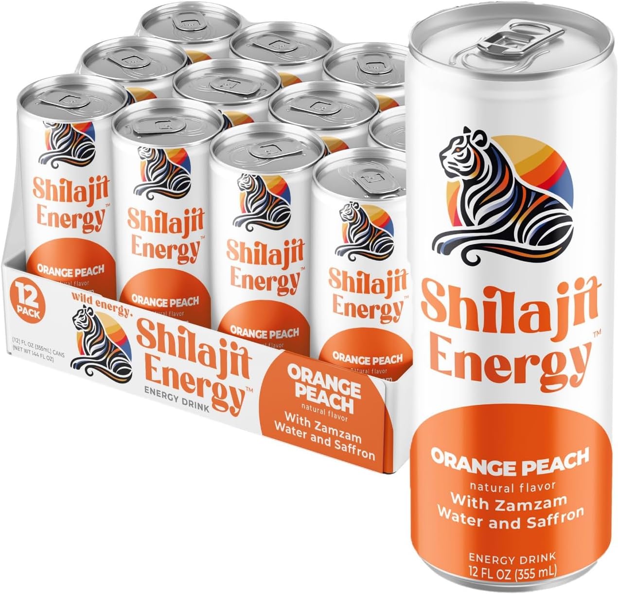 Shilajit Energy Drink.shilajit,safron,zamzam,water,green tea,caffine(12 packOrange)
