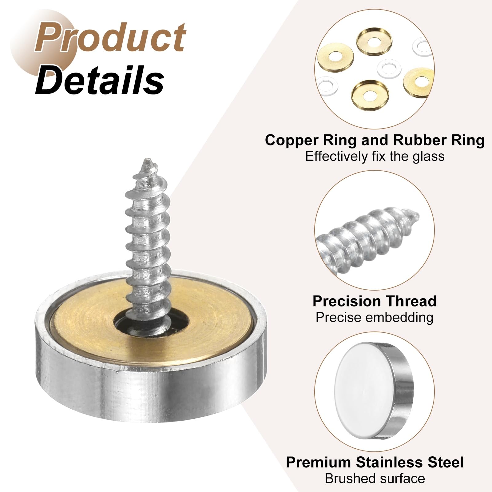 PATIKIL 8 Pcs Screw Covers Caps - Image 3