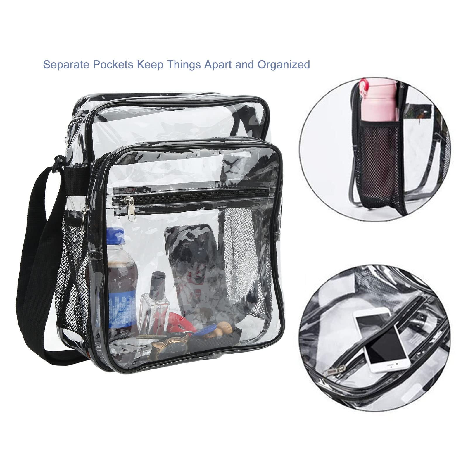 Amazon.co.jp: Pilipane クリアバッグ 透明トートバッグ