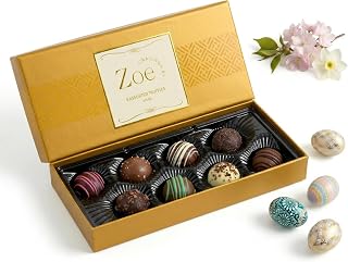 CRAVINGS BY ZOE Birthday Chocolate Truffles Gift Box | 8 Count | Assorted Gourmet Milk & Dark valentines chocolate Chocolate Candy Food Gift Basket Anniversary, Get Well, Holiday, Thank You Men Women Mom Her