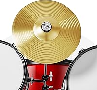 Vista 5 de Gammon - Juego de batería junior de 3 piezas con trono, color rojo, kit completo para principiantes con bombo, toms, platillo, pedal y baquetas