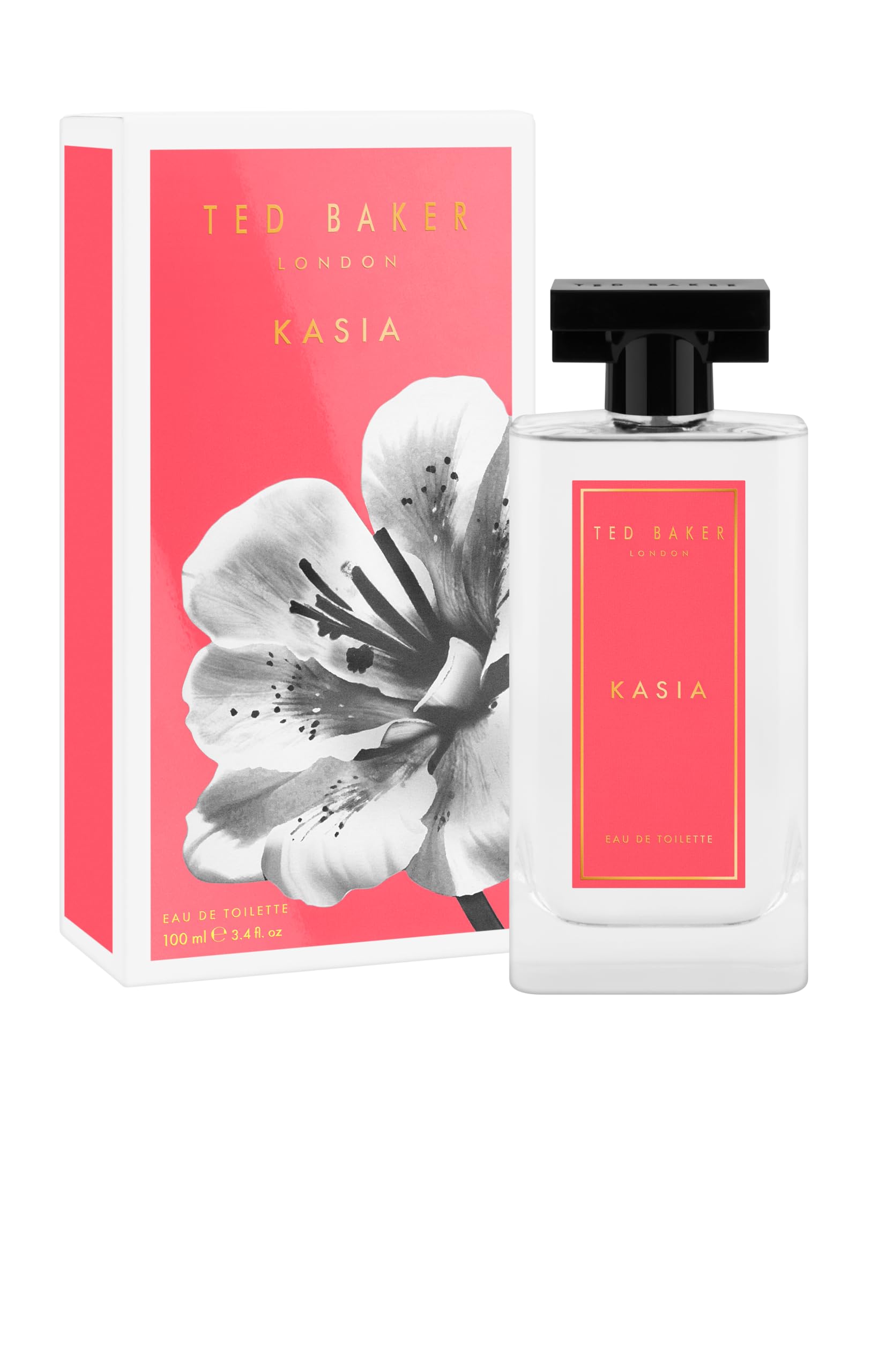 Ted Baker Kasia Eau De Toilette, Fruity Floral, For Women, 100ml | Mood-lifting fragrance in a fruity floral scent with lychee, jasmine, coconut, vanilla and warm amber notes.