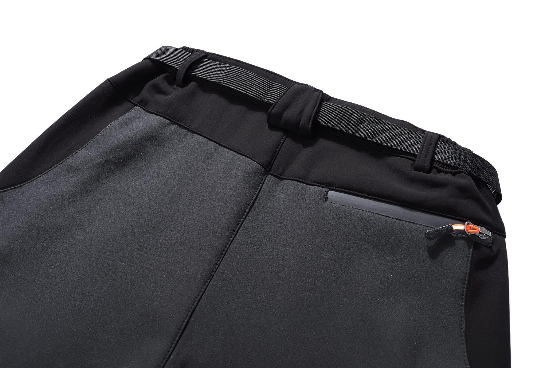 BenBoy Pantaloni Trekking Uomo Invernali Impermeabile Pantaloni da Sci Neve Arrampicata Escursionismo Caldo Pantaloni Softshell Outdoor