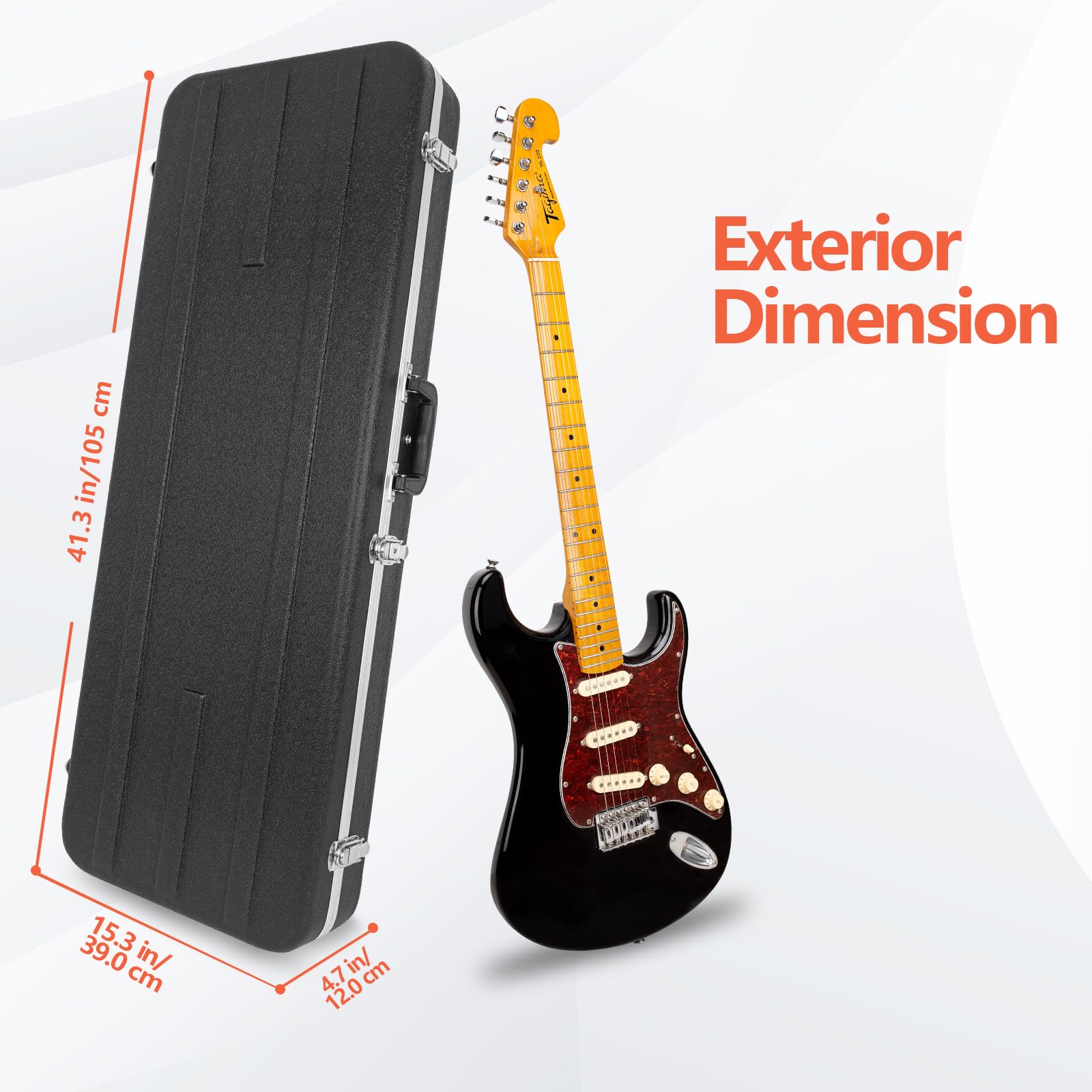 MUZNOTE ABS Electric Guitar Hard Case Gig Bag Electric