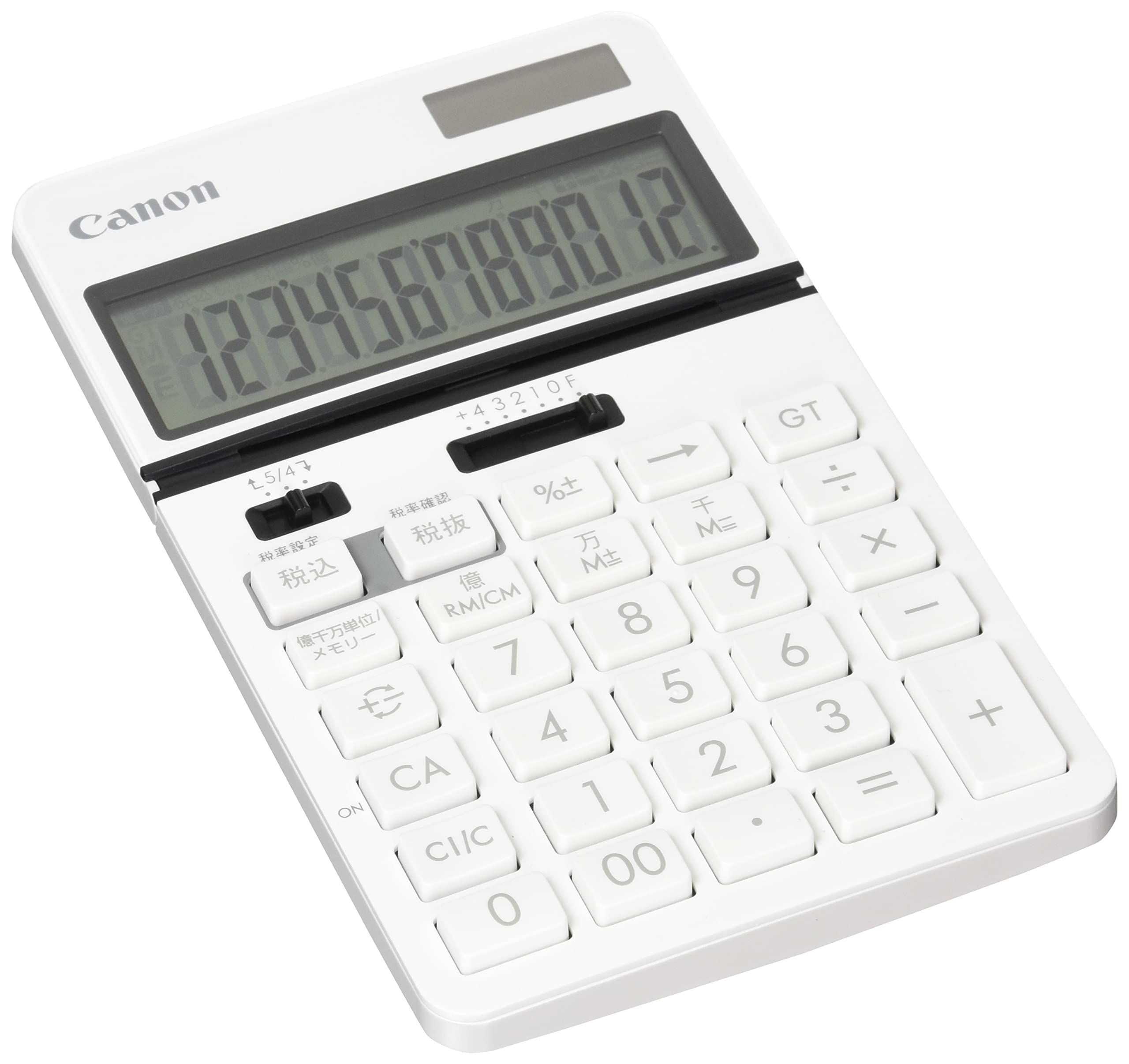 キヤノン12桁ビジネス電卓KS-1220TU-WH大画面
