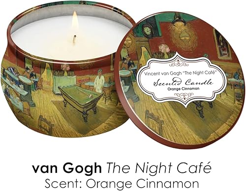 Miniatura 5 de Juego de regalo de velas perfumadas inspiradas en bellas artes, aromaterapia 8% fragancia de aceite esencial, paquete de 4 velas de cera de soja de