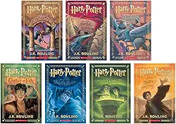25 Year Anniversary Editon of Harry Potter Paperback Full Book Set Volumes 1-7 (Limited Edition, Original cover)