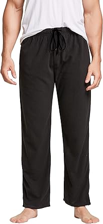 Mens black fleece pajama pants Clearance