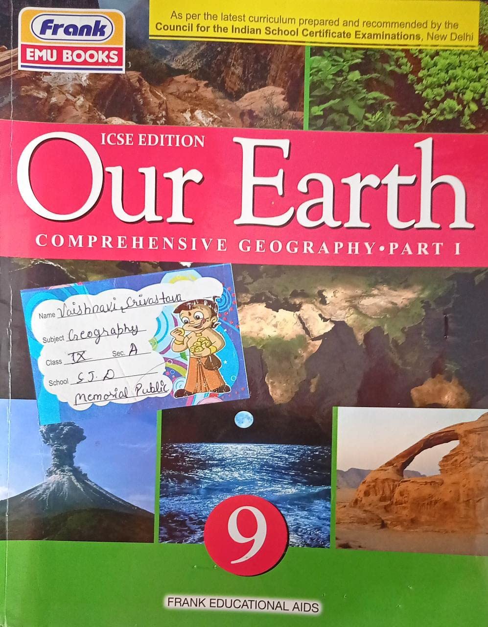 ICSE Edition Our Earth Class 9 Comprehensive Geography Part 1 Second Hand & Used Book