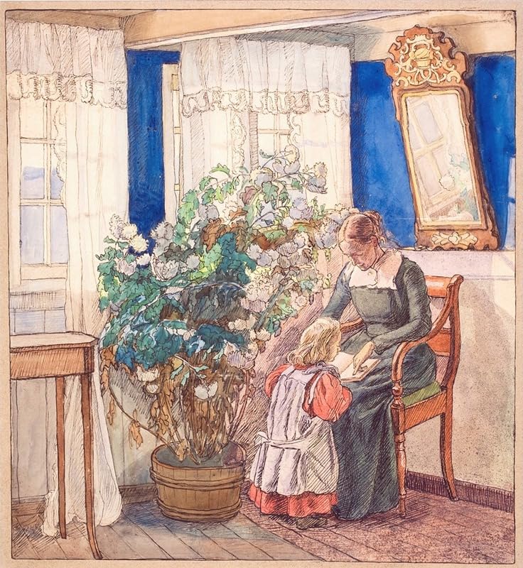 Moder og barn ser billeder (Anna og Hans Syberg) (1895-1896) Poster Print by Fritz Syberg (18 x 24)