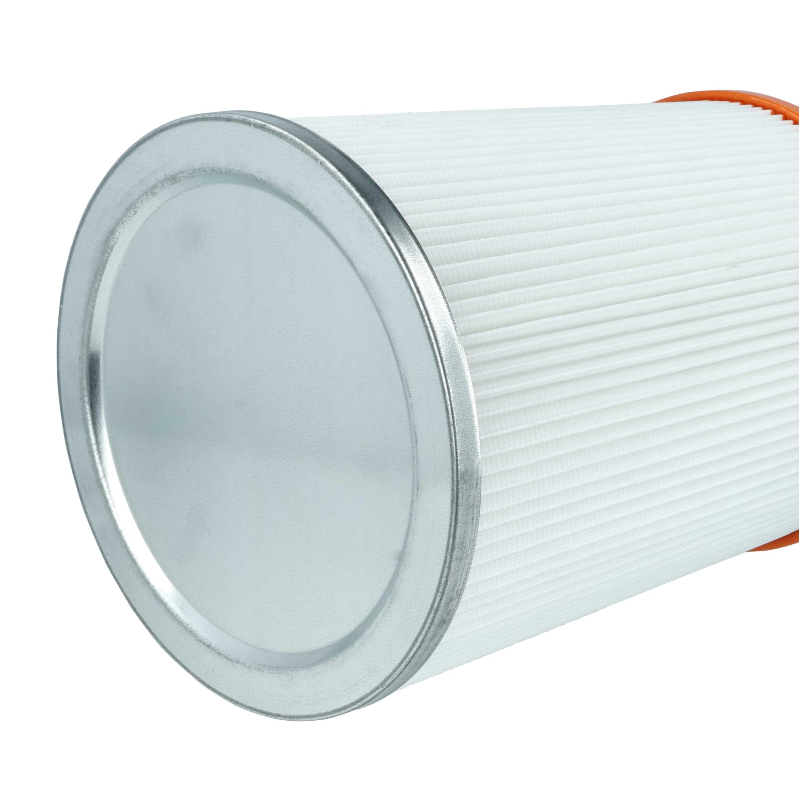 vhbw 5x Faltenfilter kompatibel mit Nilfisk-Alto Turbo M2 | D2, M2 S-FA, M2 L, D R 637, D/X-B1, D-B1 Staubsauger - Patronenfilter Orange Weiß
