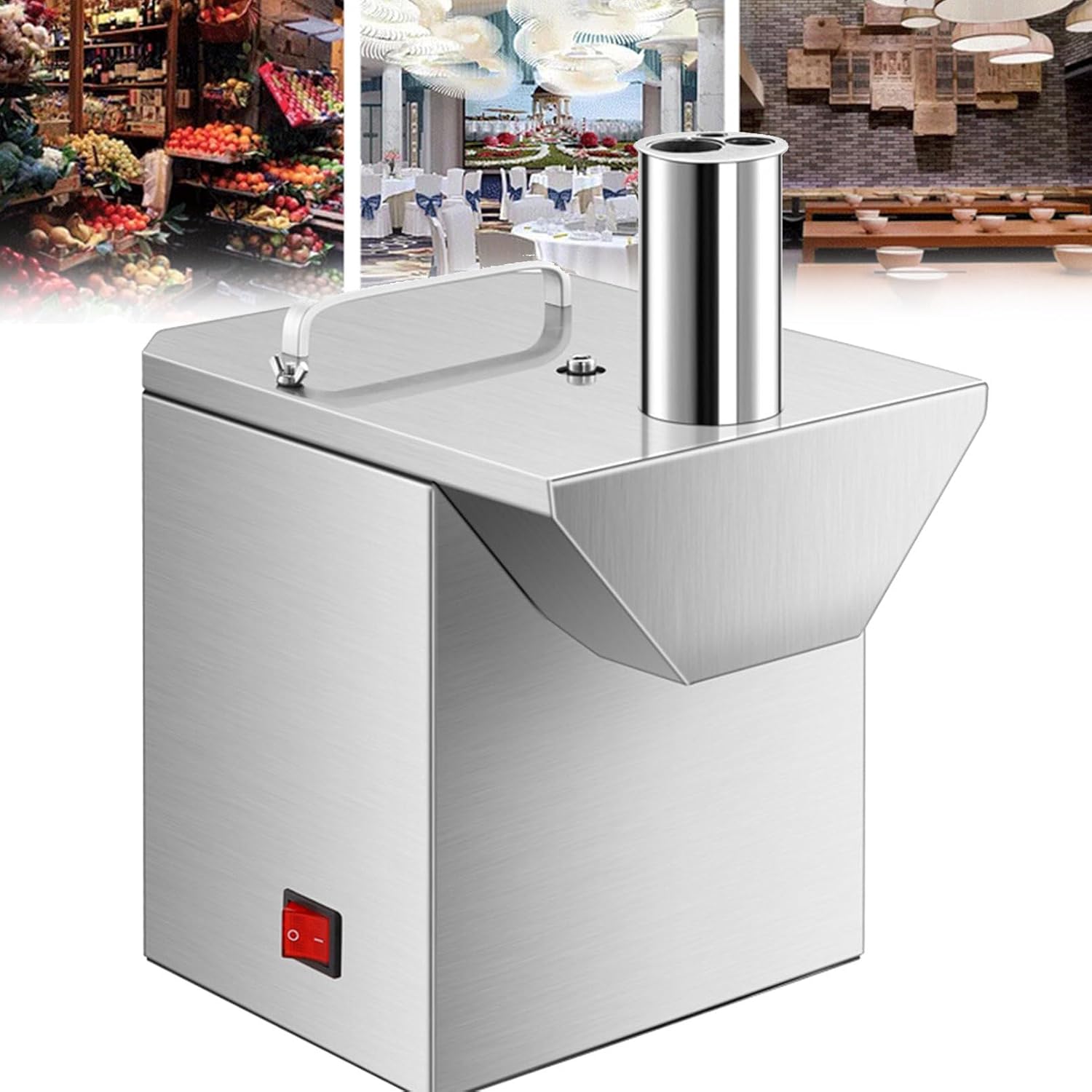 Food Chopper and Processor for Kitchen, Vegetable Fruit Cutter Machine - Perfect for Home and Commercial Use