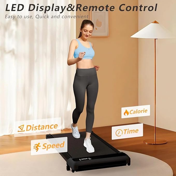 Caminadora Portátil 2 en 1 para Escritorio con Control Remoto y Pantalla LED miniatura 7