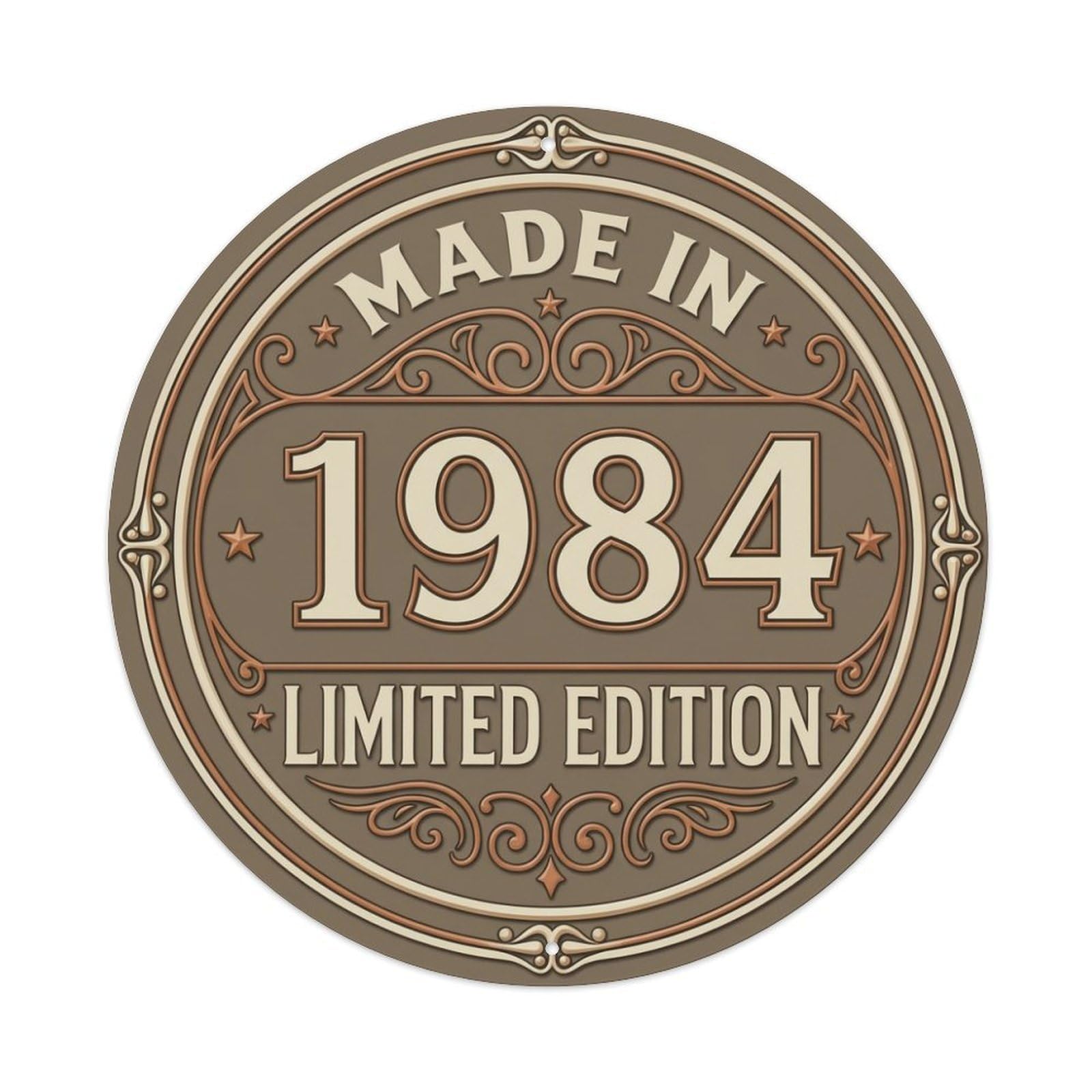 Made In 1984 Limited Edition Metal Tin Sign