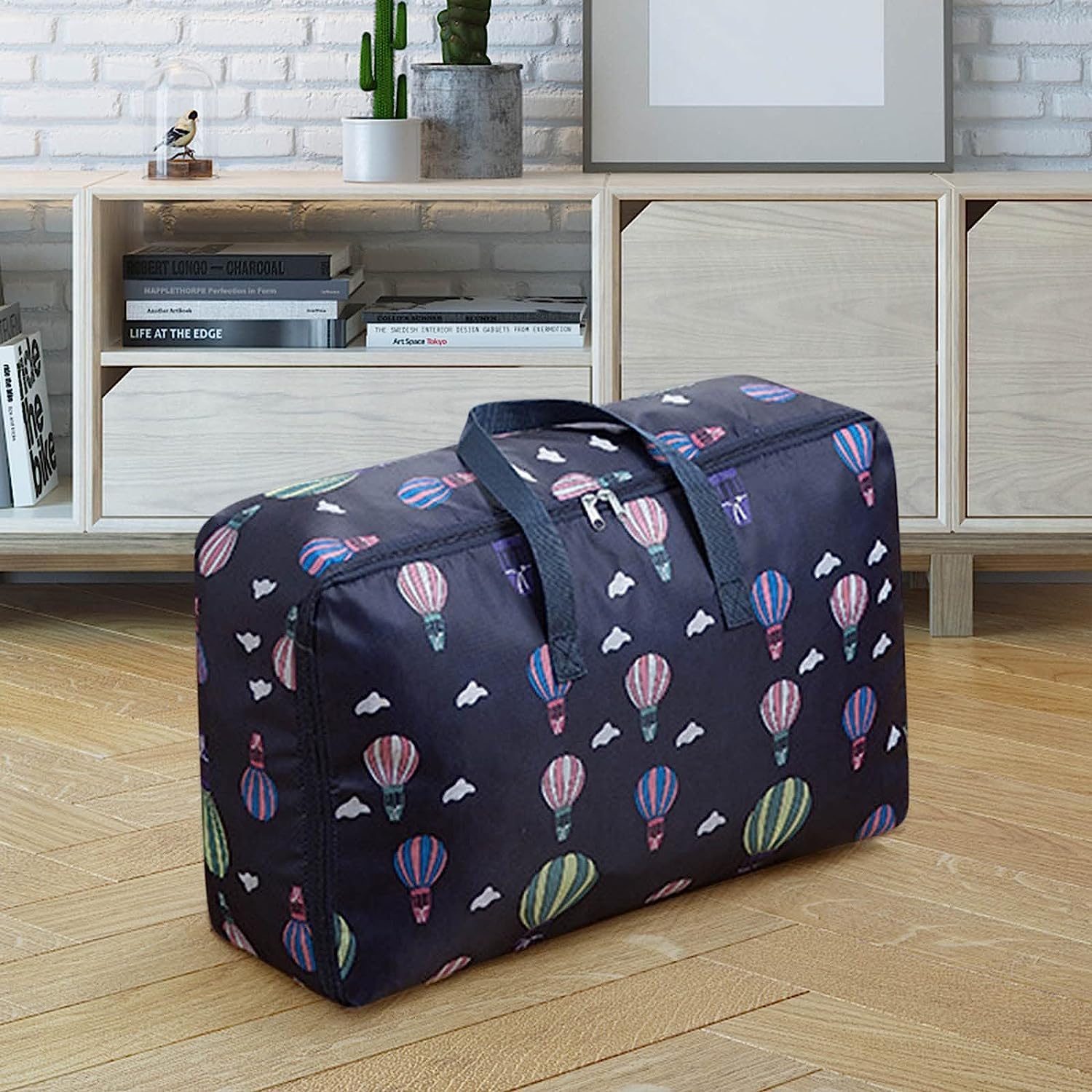 Bolsas Almacenaje Ropa Bolsa De Almacenamiento De Edredón con Asa Reforzada, Contenedor Organizador De Ropa para Armario con Cremallera Organizador Armario para Edredones(B,59 * 25 * 52cm)