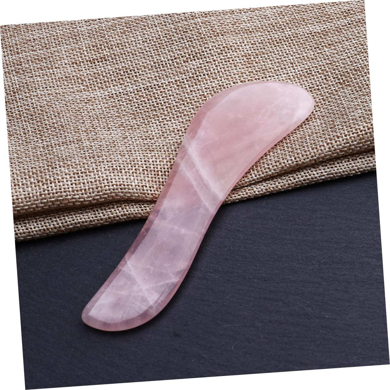 3pezzi Strumento Di Massaggio Gua Sha Quarzo Rosa Tavoletta Shape Per Trattamenti Spa e Terapia Di Agopuntura Facile Da Usare e Indolore Per Corpo e Viso