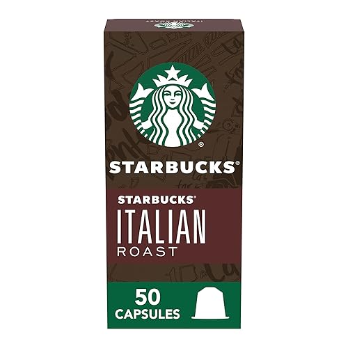 Starbucks by Nespresso Dark Roast Italian Roast Coffee (50 cápsulas de una sola porción, compatibles con Nespresso Original Line System)