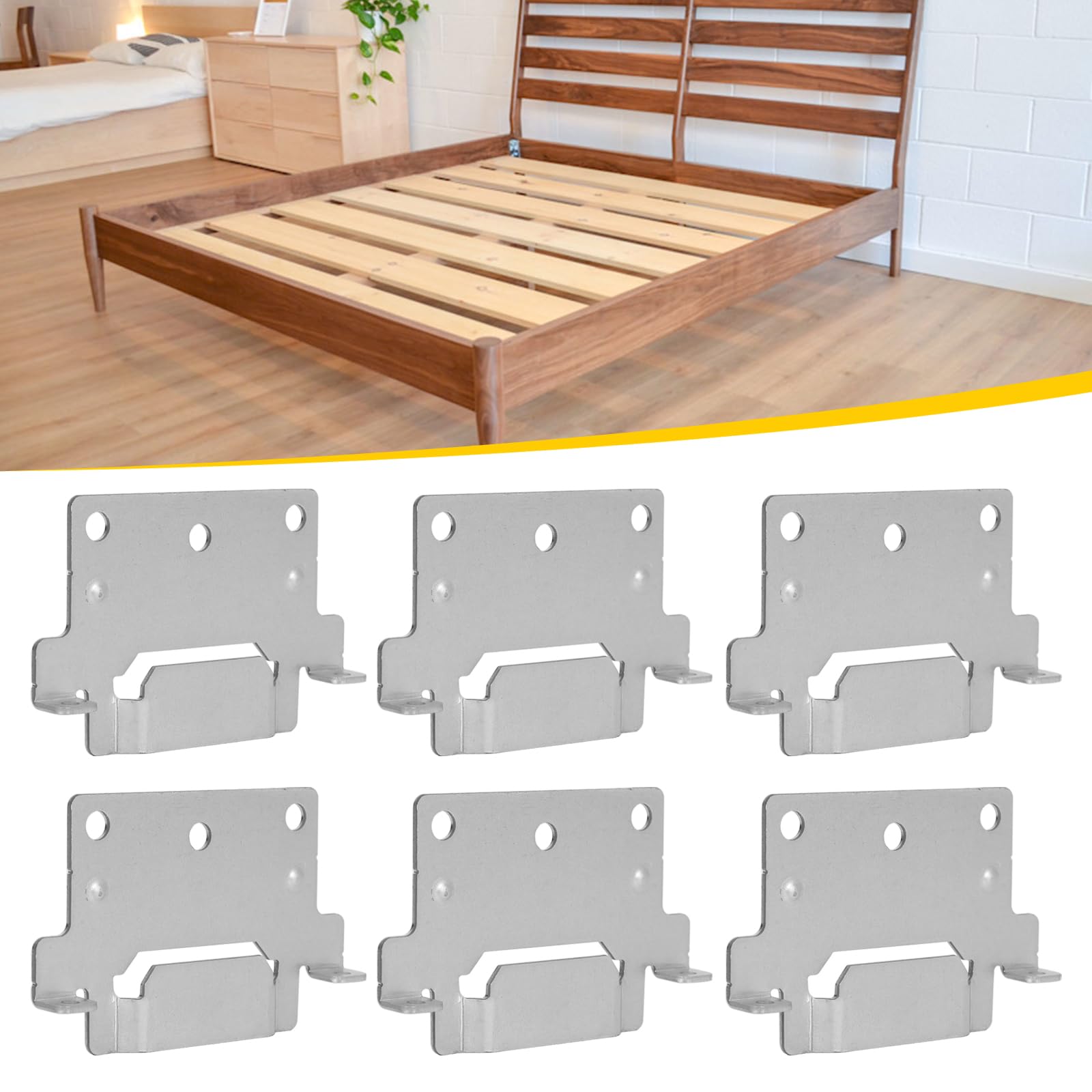 6 Soportes Placa de Montaje para Estructura de Cama,IKEA 116791 SKORVA, Ideal para conversiones de Camping y autocaravanas - Repuesto (sin Tornillos) (Número de artículo 116791)