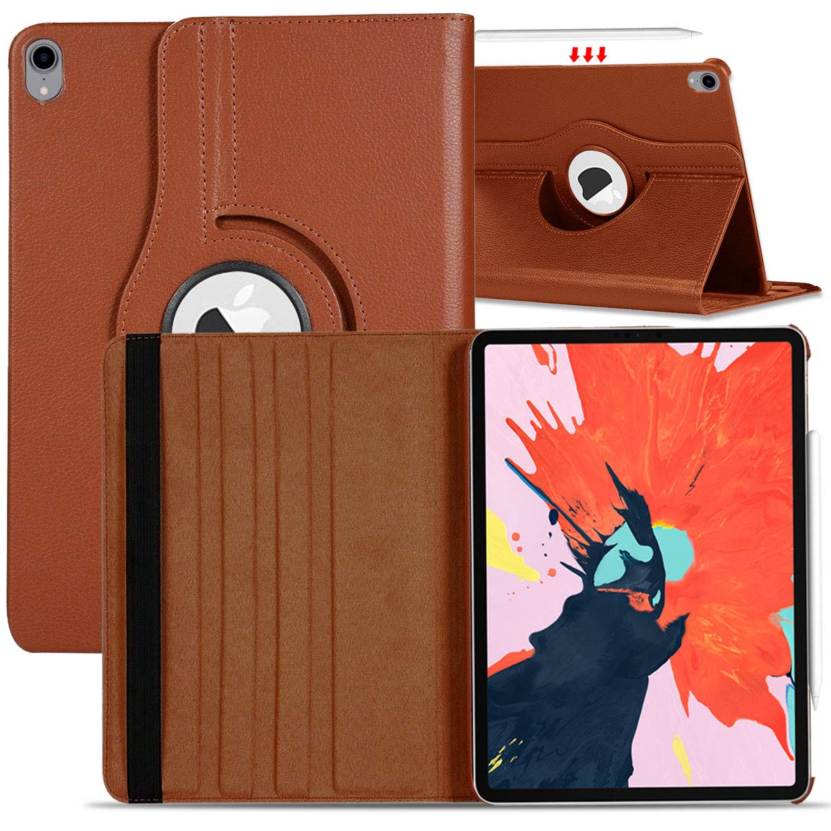 TGK Rotating Cover for iPad Pro 11 Inch 2018 A1980, A1934, A2013 (Brown) 360 Degree Stand Magnetic Smart Flip (Auto Sleep/Wake Function) Case (B07MTFQYDP) Amazon Price History, Amazon Price Tracker