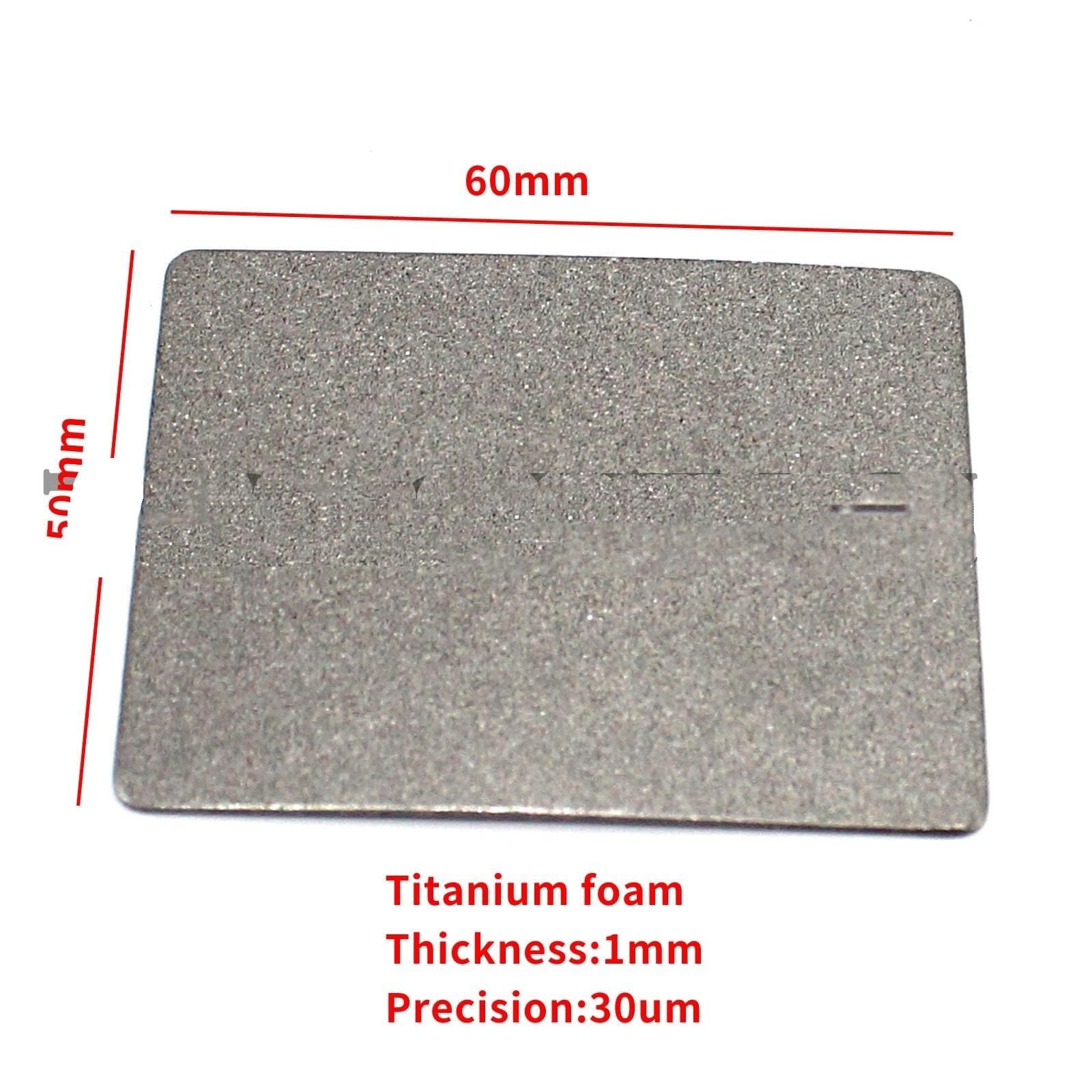Arkusz blachy z pianki metalowej 60x50x1mm 30um porowaty spiekany do przemysłu motoryzacyjnego DIY