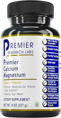 Premier Research Labs Calcio y magnesio - de Sango Coral Calcium - para el cuidado de los dientes, la salud de los huesos y las articulaciones - Sin