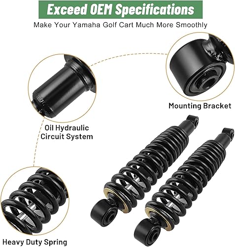 Miniatura 4 de Yamaha - Amortiguador trasero resistente con ramitas para Yamaha Gas y Electric G14, G16, G19, G20, G22 y G29, modelos de carrito de golf OEM