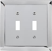 Amerelle Studio Double Toggle Cast Metal Wallplate in Polished Chrome - coolthings.us