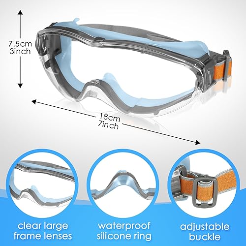 Miniatura 2 de 12 gafas de seguridad antivaho lentes transparentes de laboratorio que se ajustan sobre las gafas, gafas protectoras para hombres y mujeres,
