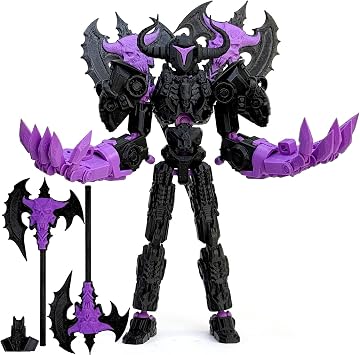 8 Inch T13 Assembly Completed Action Figure,3D Printed Toys,Multi-Jointed Movable Robot Action Figure, Desktop Decorations for Game Lovers Toy t-13 Movability Black Purple