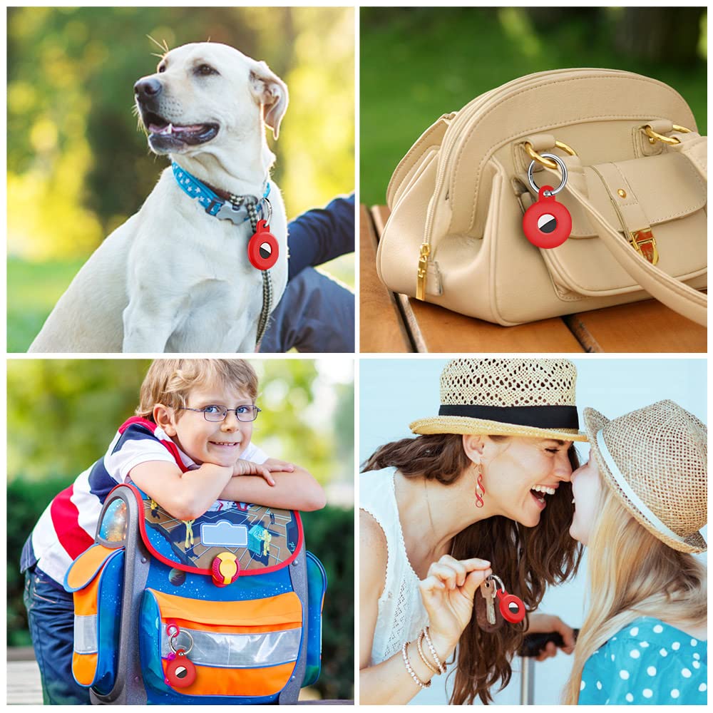 Ainiv Llavero para AirTag, 1 Pieza Llaveros para AirTag Funda Protectora de Silicona, Localizador Keychain Portátil Antipérdida, Protectora Funda Mascotas y Mochilas — view 71