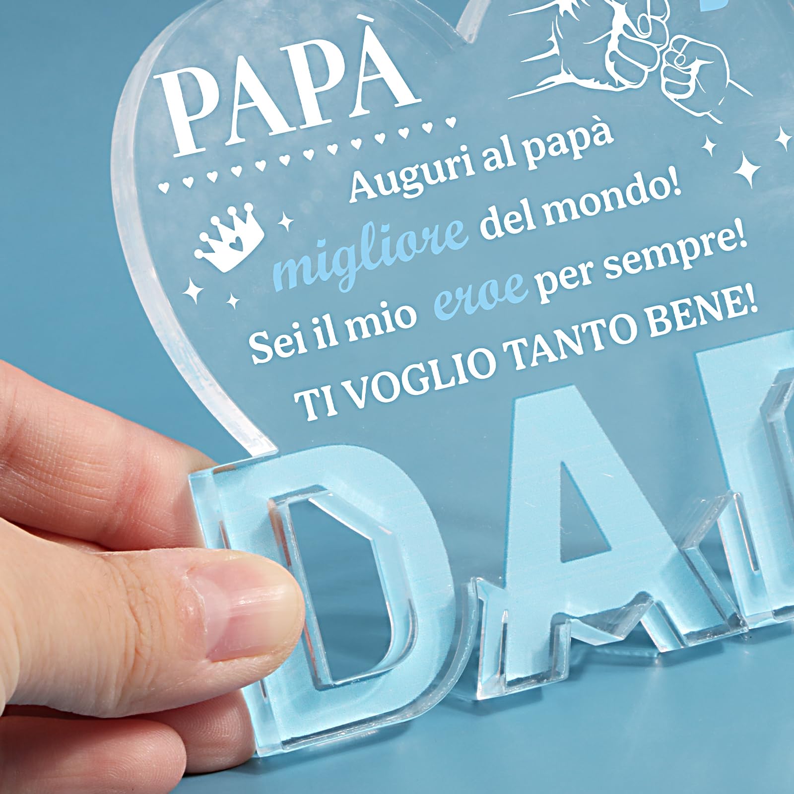 JMIMO Targa in acrilico con scritta in lingua inglese To My Dad