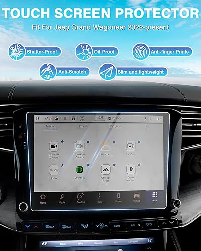 Miniatura 2 de Karltys Protector de pantalla de vidrio templado para Jeep Grand Wagoneer 2022 2023 2024 12 pulgadas, protector de pantalla táctil de 12 pulgadas,